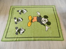 RARE 1980 couverture WALT DISNEY mickey Blanket riri fifi 176 CM X 140 CM PLAID