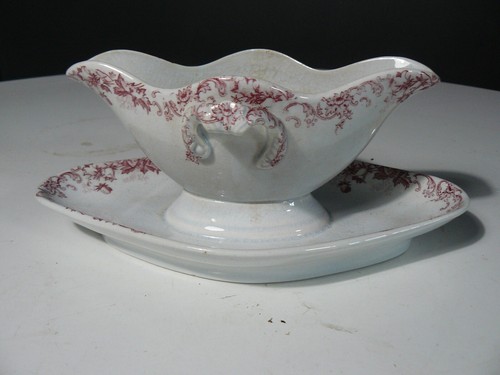 Magnifique sauciere rose terre - rose,