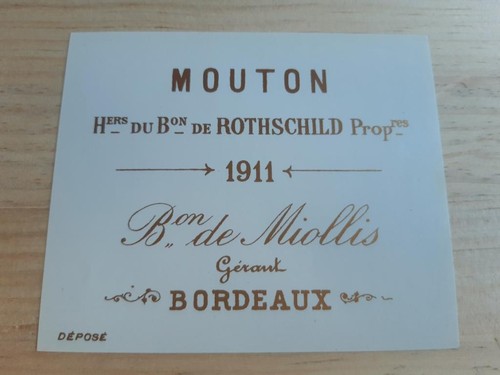 étiquette vin chateau - , mouton