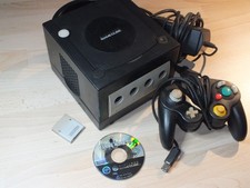 Console Nintendo GameCube GC Noire avec jeu + carte mémoire - jeu ne démarre pas