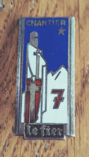 Insigne WW2 Chantier N° 7 de la Jeunesse Française Le Fier Drago Beranger /A176