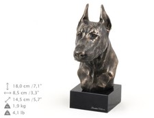 Dobermann coupé, statue