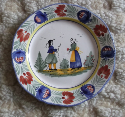 Ancienne assiette henriot - ancienne, hb