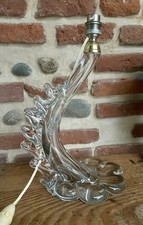 Ancien Pied de Lampe en Verre Cristal ? Baccarat ? Années 50