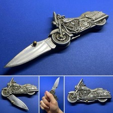 Magnifique Ancien Couteau Pliant De Poche Moto Harley Davidson