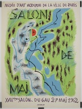 Masson André XVIIIeme Salon de Mai 1962 Affiche Originale Exposition Abstrait