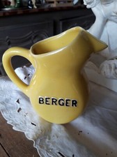 PICHET PLAT BERGER jaune  MADE IN FRANCE C-8 hauteur 17 cm Pastis Bistrot