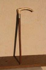 poignée de canne de marche ancienne en corne.