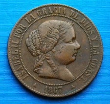 5 Centimos Isabel II, Espagne