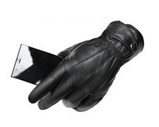 Gants cuir homme - noir, doublure