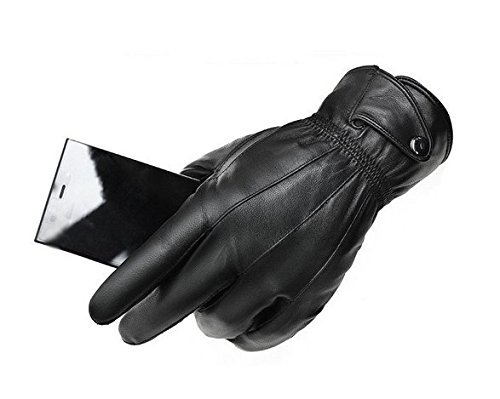 Gants cuir homme noir - , doublure