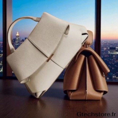 Sac cuir véritable plissé - sac,