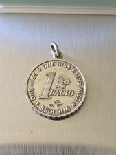 Bijou Pendentif pièce Dodo en argent sterling 925 One Kiss 1 BACIO Per I Tuoi Pe