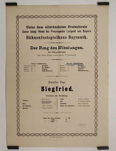 Bayreuth festival 1899 affiche - bayreuth,