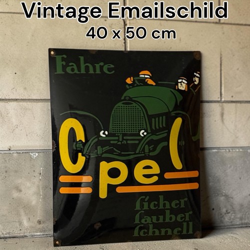Plaque émaillée opel vintage - plaque,