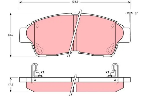 Plaquettes frein gdb3207 - plaquettes,