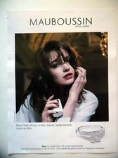 PUBLICITE-ADVERTISING :  MAUBOUSSIN Bague Chance of Love  2016 Bijoux,Joaillier