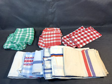 Lot 12 anciens torchons de cuisine ou serviettes de table vintage tissu ancien
