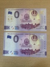 LOT 2 BILLETS TOURISTIQUES ZÉRO EURO 0 EURO BALLON PANORAMIQUE - DISNEY VILLAGE