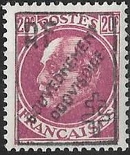 LIBERATION .RRR..MARSEILLE Gt Provisoire..20c**.lilas "NON EMIS"..signé P.MAYER