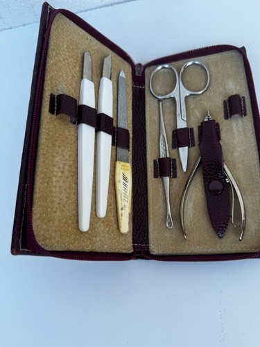 Trousse manucure vintage - trousse, en