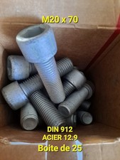 25 vis WÜRTH M20 X 70 à tête cylindrique à six pans creux norme DIN 912 /R12.9