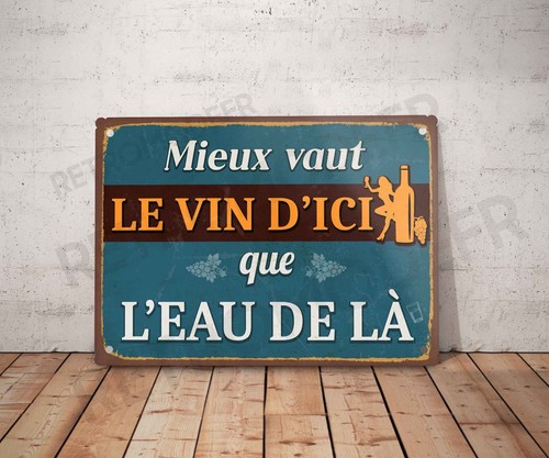 Plaque métal vintage citation