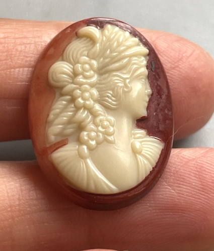 Camée vintage profil femme - vintage, de