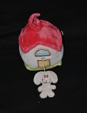 ?Peluche Doudou Maison Lapin NICI Musical Beige Rouge Vert my first nici  TTBE