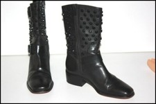 MICHAEL KORS  Bottines Boots Cuir Noir Doublées Cuir T 7 / 37 TBE
