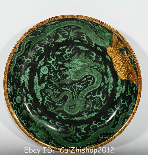 Old green black glaze - green,