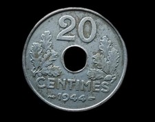 20 centimes État Français fer 1944 