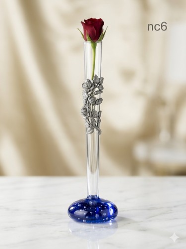Vase soliflore verre - , bullé