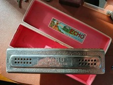 Harmonica M. Hohner The Écho Harp Bell Métal Reeds CG  avec boite d'origine