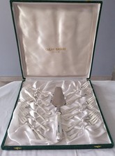 CAILAR BAYARD Service à gâteau coquille fourchettes pelle à tarte métal argenté