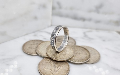 Bague pièce monnaie 1 - pièce, de