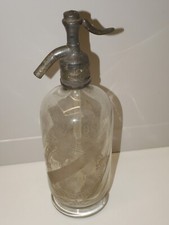 -BOUTEILLE SIPHON EAU DE SELTZ DOUBLE MARQUE  A GUERANDE & A ANGOULEME BISTROT D