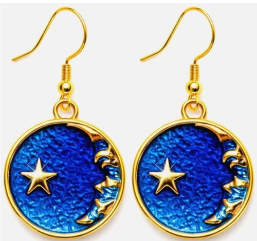 Boucles étoile demi lune - boucles, étoile/demi-lune
