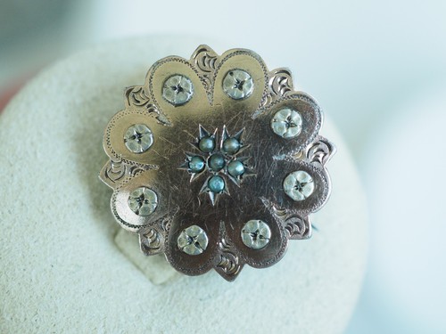 Broche ancienne argent massif - broche,