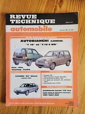 REVUE TECHNIQUE AUTOMOBILE RTA AUTOBIANCHI LANCIA "Y 10 "Y 10 4 WD" CITROËN BX