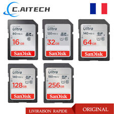 Carte mémoire SANDISK SD 16GB 32GB SDHC 64GB 128GB 256GB SDXC UHS-I Classe 10