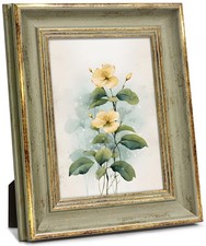 Cadre photo A4 vintage antique Elagent vert doré 21 x 29,7 cm Cadre mural ave...