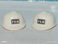 PLAYMOBIL X2 CASQUES BLANCS 3260 3262 3263 3275 3279 7080 9116 GRUE CAMION TR...