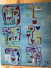 Art contemporain tableau peinture Acrylique sur toile oeuvre originale signée