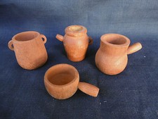 ELEMENTS DE DINETTE EN BOIS TOURNE - JOUET CUISINE ANCIENNE