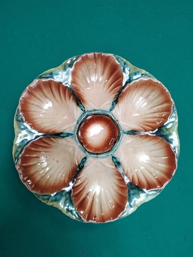 Assiette huîtres ancienne - à,