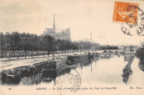 Cpa amiens le port - cpa, 80