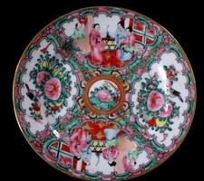 Ancienne assiette famille rose canton Chine Old chinese porcelain plate