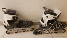 Roller marque "Décathlon" taille 47 + protections + casque de protection