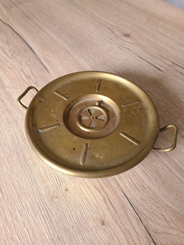 Ancien chauffe plat laiton - plat, en